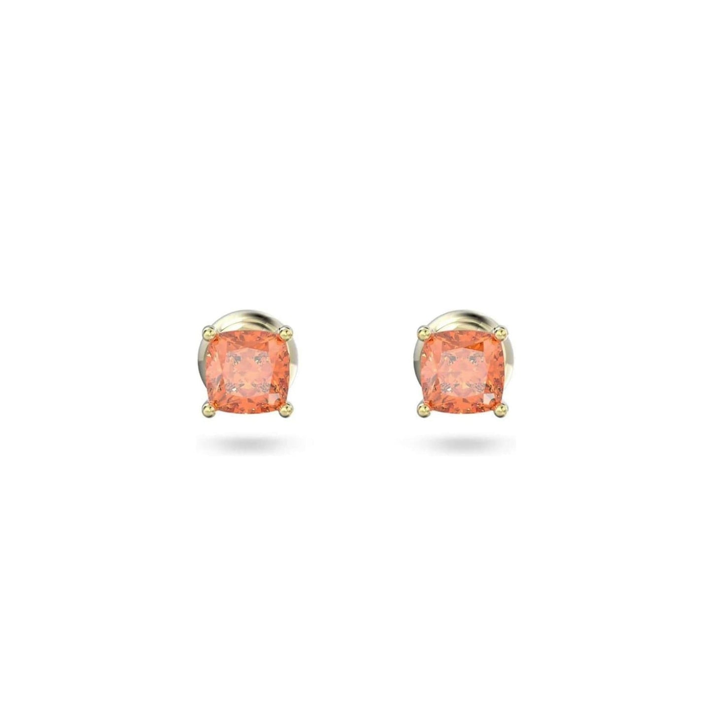 Swarovski Stilla Stud Earrings Orange