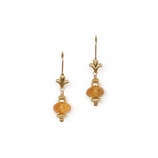 Charlotte Penman Nuri Citrine Earrings Gold