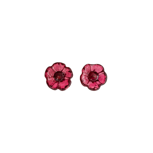 Rainey Designs Glass Studs Cranberry Pink
