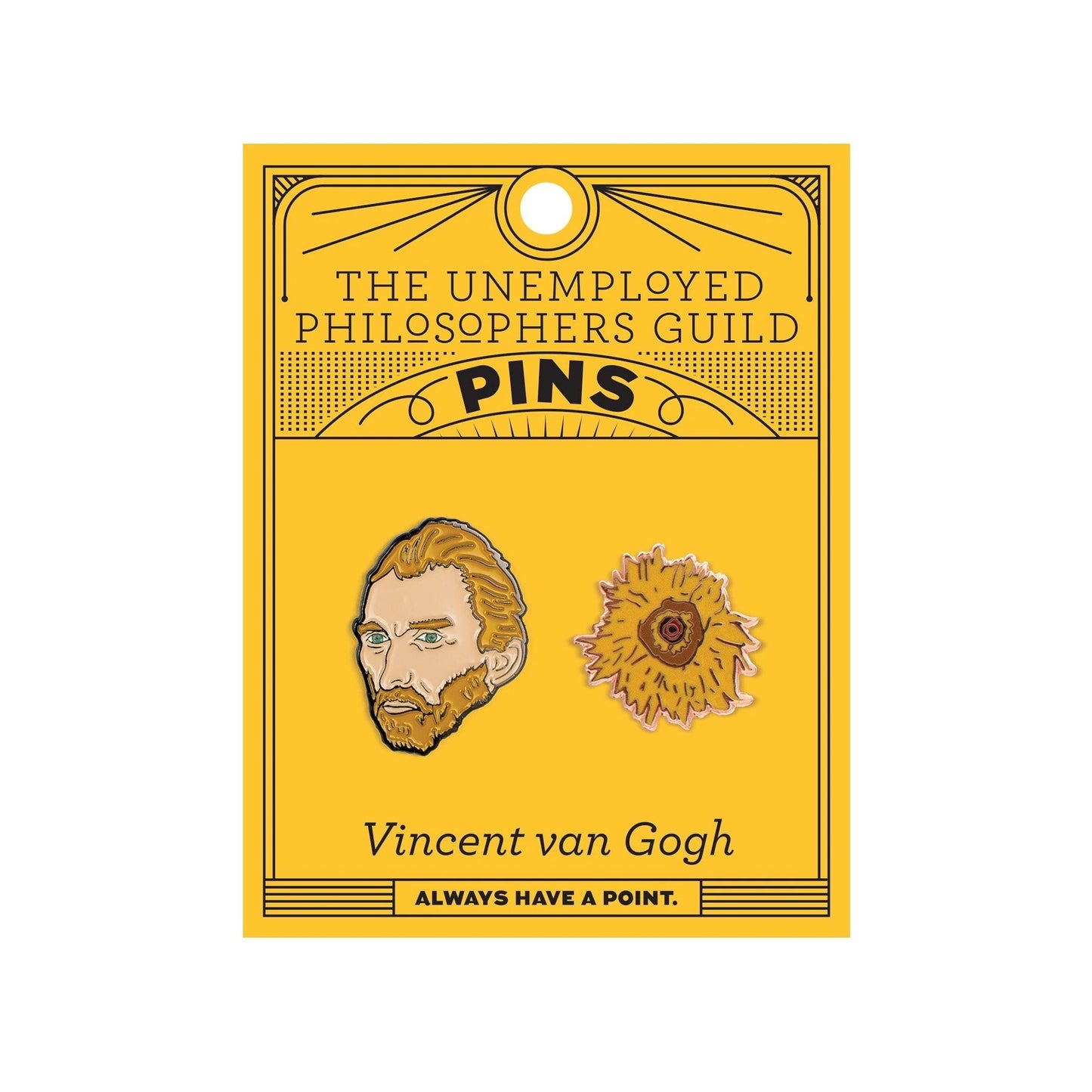 Van Gogh and Sunflower Pins