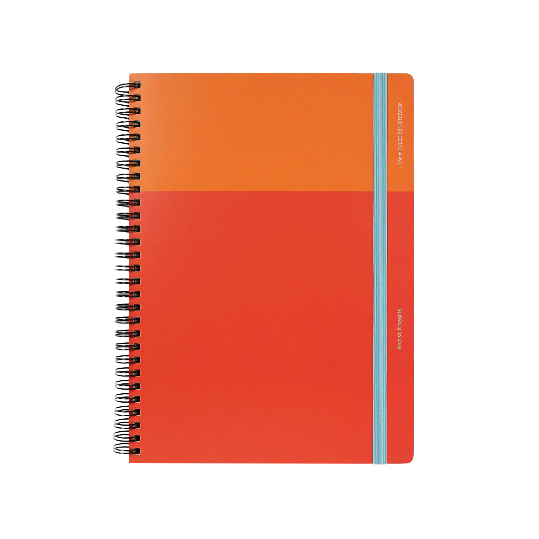 Bound Notebook Orange & Red