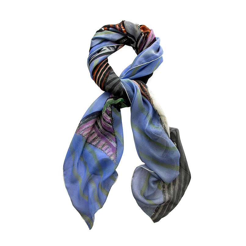 Picasso Femme au Chapeau Rayé Silk Scarf