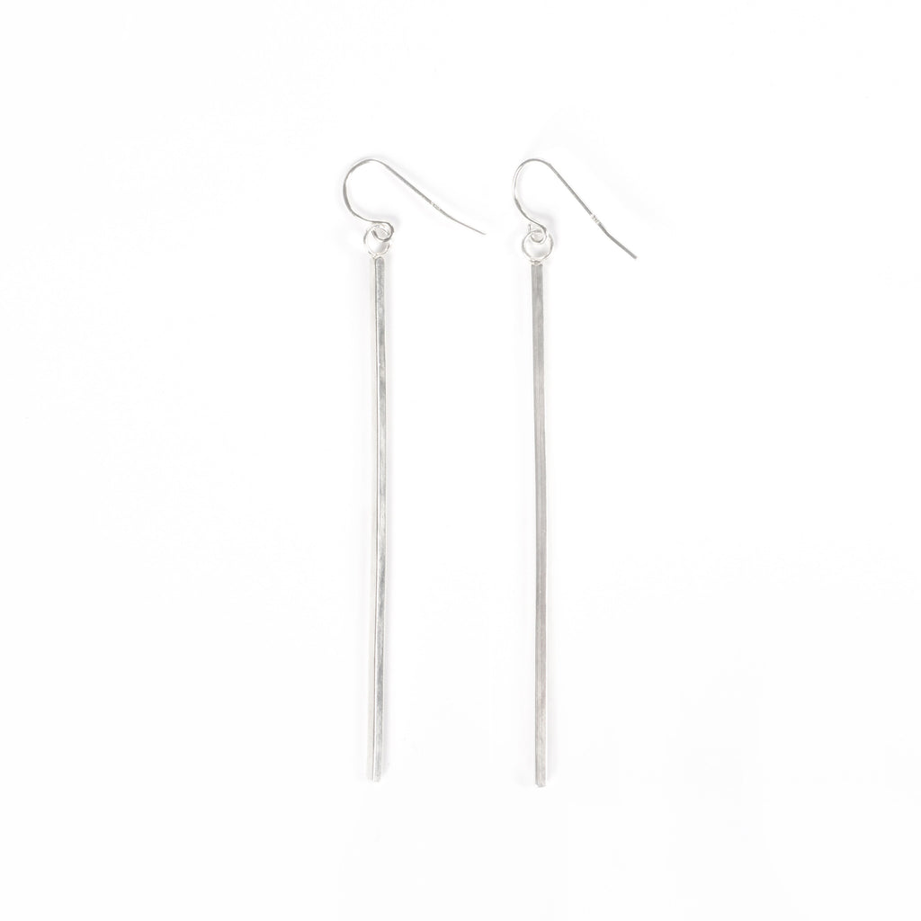 Silver Stick Earrings