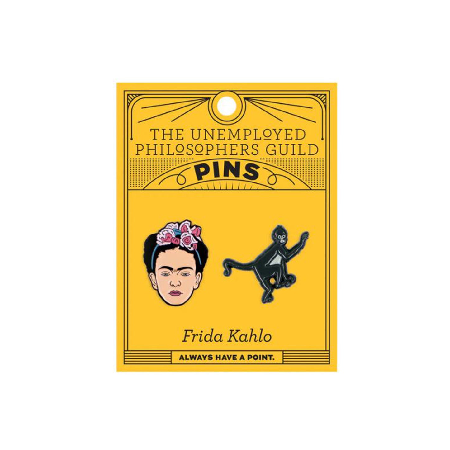 Frida and Monkey Pins