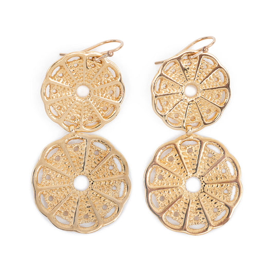 Charlotte Penman Wild Disk Chandeliers Gold
