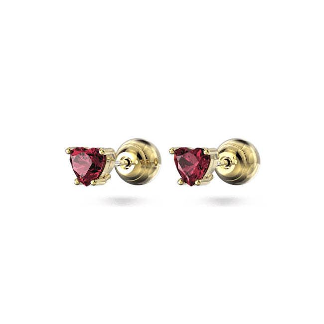 Swarovski Stilla Stud Earrings Red Heart