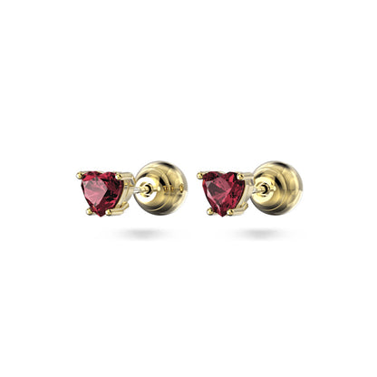 Swarovski Stilla Stud Earrings Red Heart