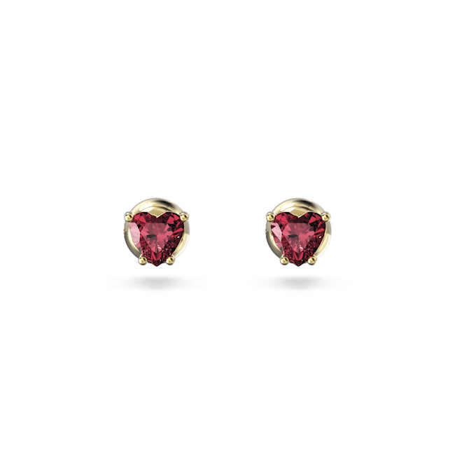 Swarovski Stilla Stud Earrings Red Heart