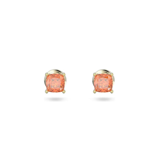 Swarovski Stilla Stud Earrings Orange