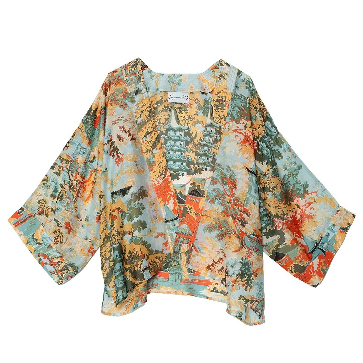 China Tree Kimono Aqua