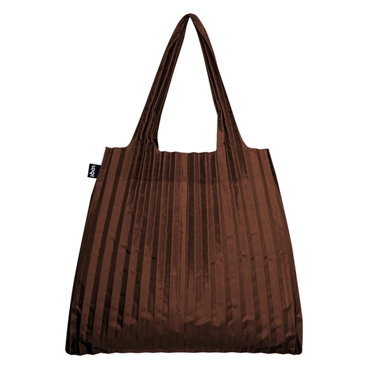 Loqi Pleated Shopper Cocoa