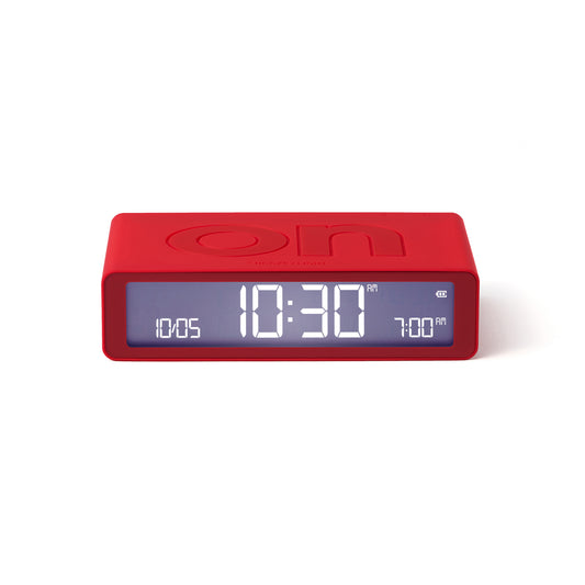 Lexon Flip Alarm Clock Red
