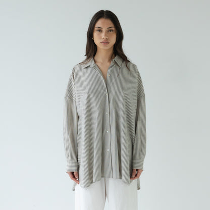 Sophie Store Love This Shirt Charcoal Stripes