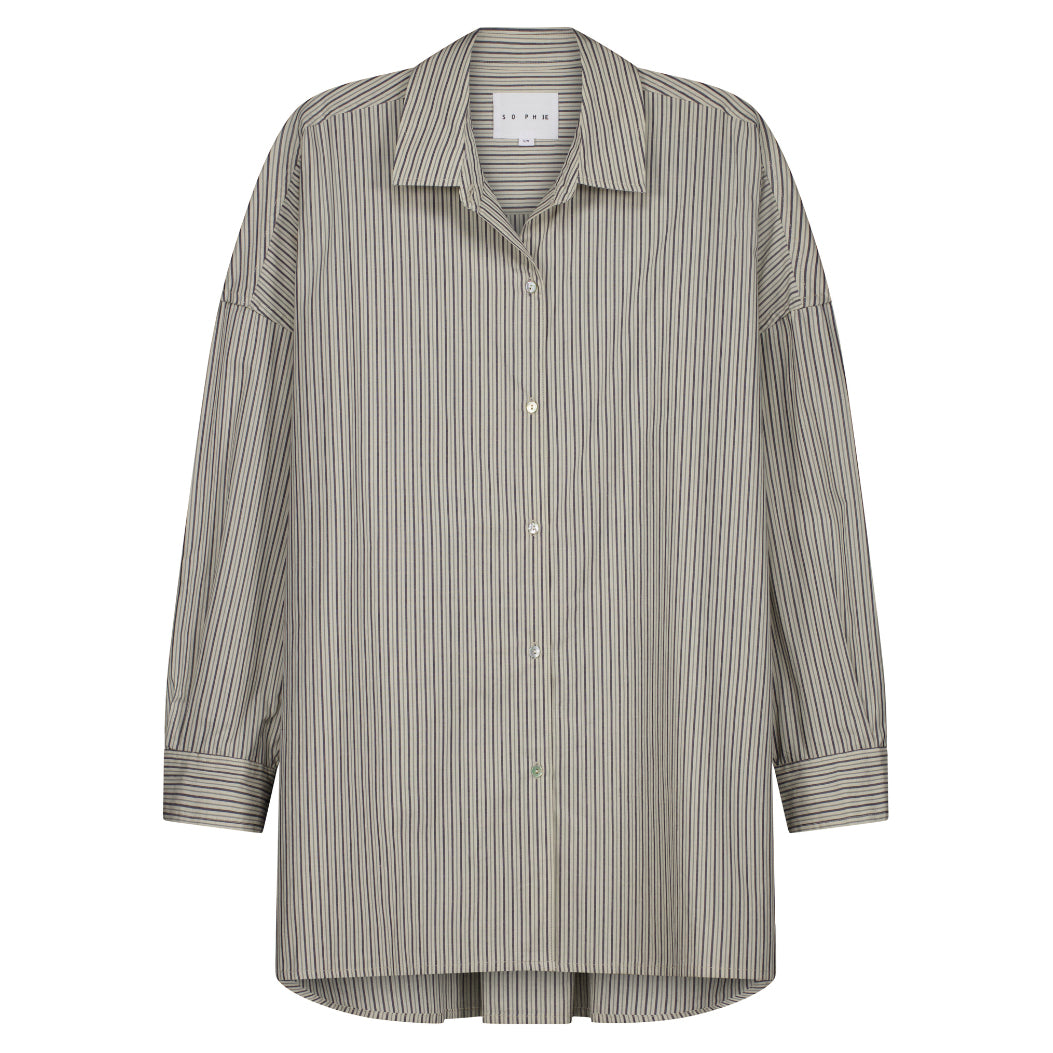 Sophie Store Love This Shirt Charcoal Stripes