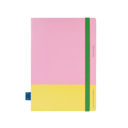 Bound Notebook Pink & Yellow