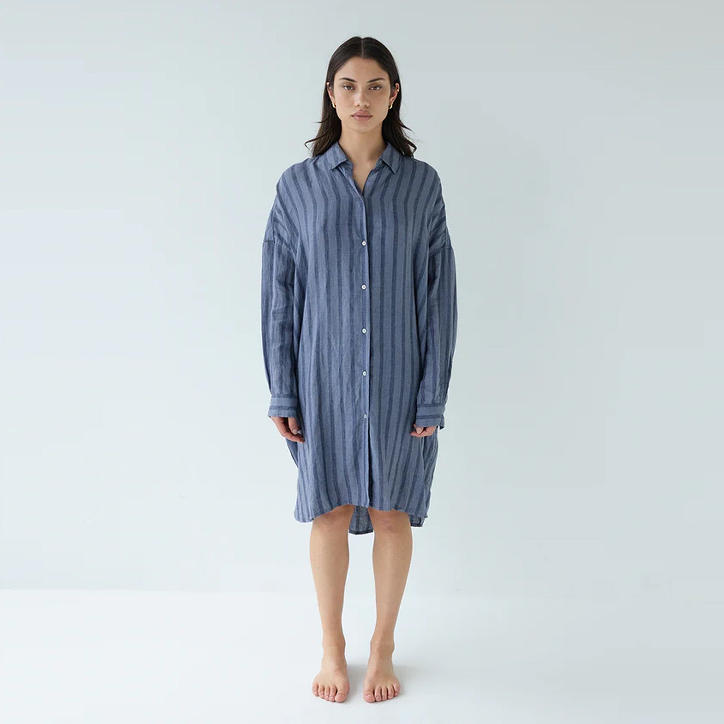 Sophie Store Always Shirt Linen Denim Stripe