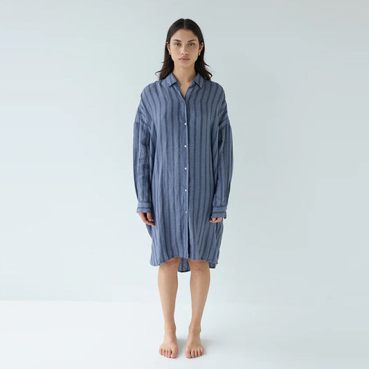 Sophie Store Always Shirt Linen Denim Stripe