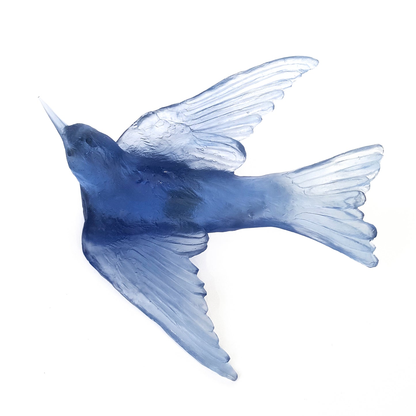 Steel Blue Swallow Glass Bird