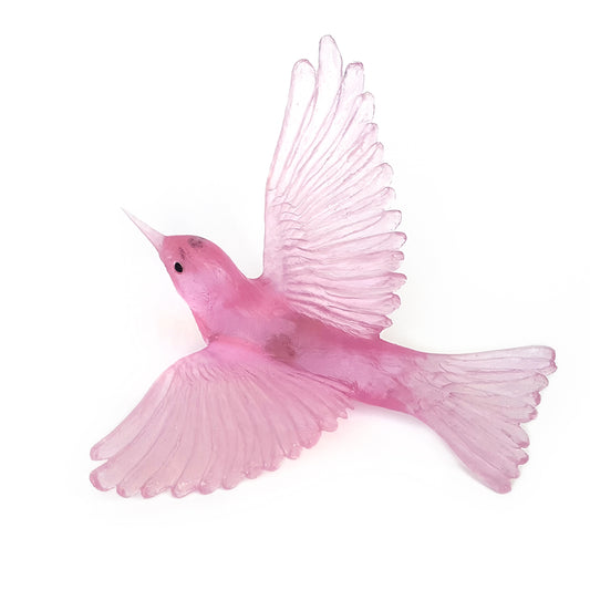 Pink Wax Eye Glass Bird