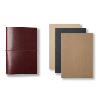 Studio Milligram Refillable Leather Journal Burgundy