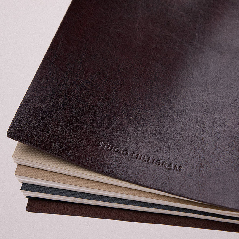 Studio Milligram Refillable Leather Journal Burgundy