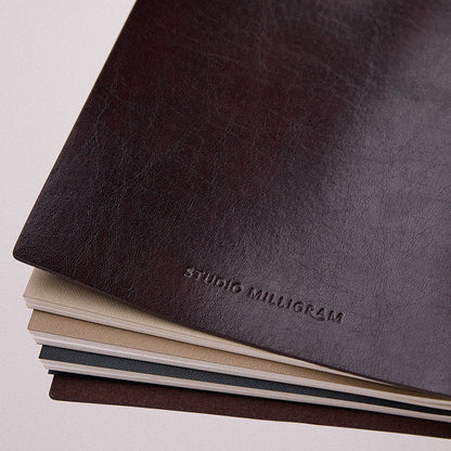 Studio Milligram Refillable Leather Journal Burgundy