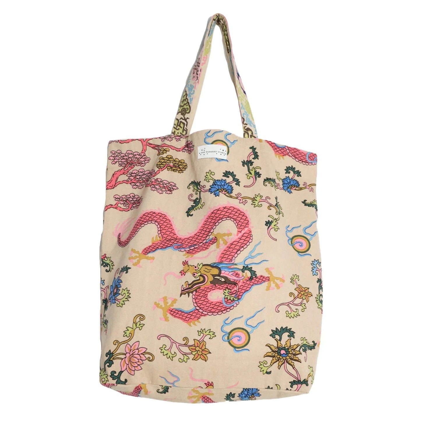 One Hundred Stars Canvas Tote Sand Dragon