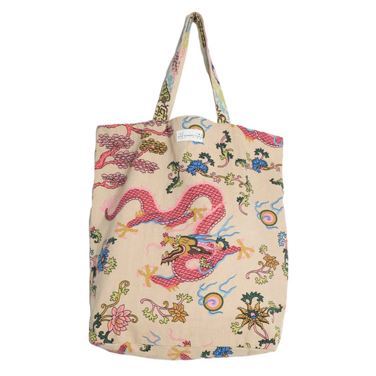 One Hundred Stars Canvas Tote Sand Dragon