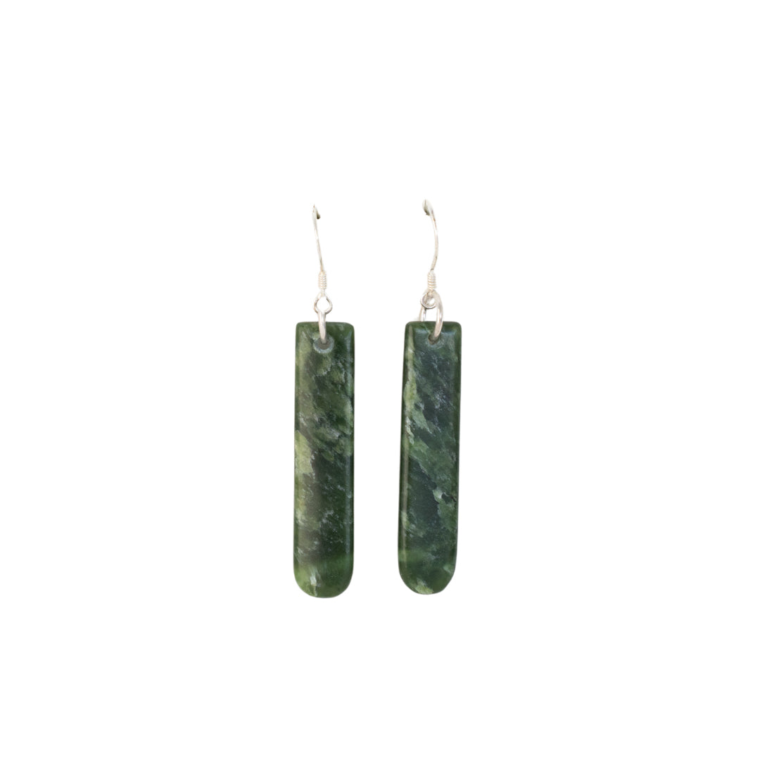 Sands Carving Studio Arahura Kawakawa Pounamu Earrings
