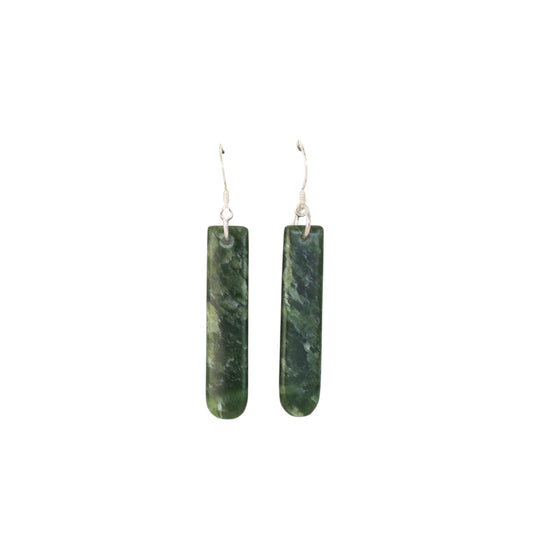 Sands Carving Studio Arahura Kawakawa Pounamu Earrings