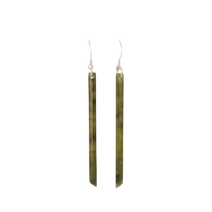 Sands Studio Nelson Tangiwai Pounamu Earrings Angled Medium