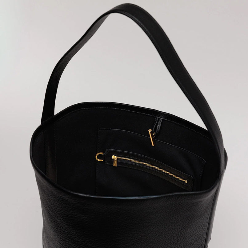 Yu Mei Teresa Tote Black Deer Nappa