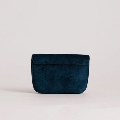 Yu Mei Keriana Clutch Blue Navy Suede