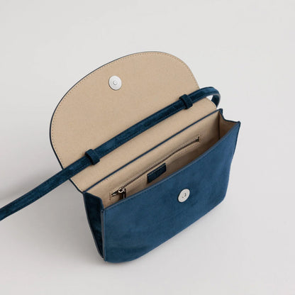 Yu Mei Keriana Clutch Blue Navy Suede