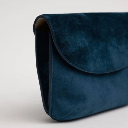 Yu Mei Keriana Clutch Blue Navy Suede