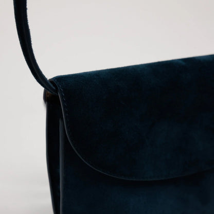 Yu Mei Keriana Clutch Blue Navy Suede