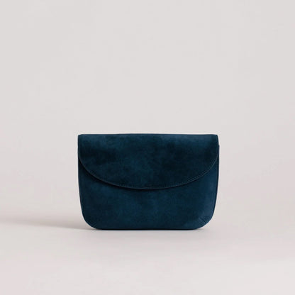 Yu Mei Keriana Clutch Blue Navy Suede