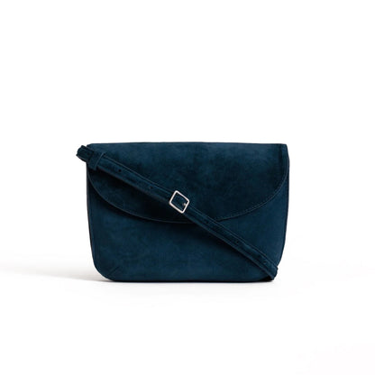 Yu Mei Keriana Clutch Blue Navy Suede