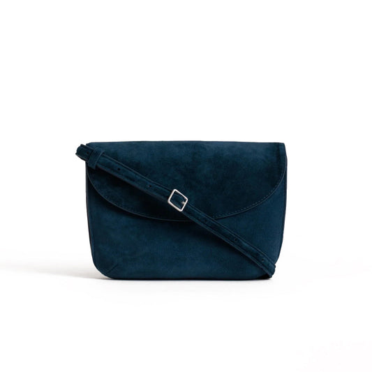 Yu Mei Keriana Clutch Blue Navy Suede