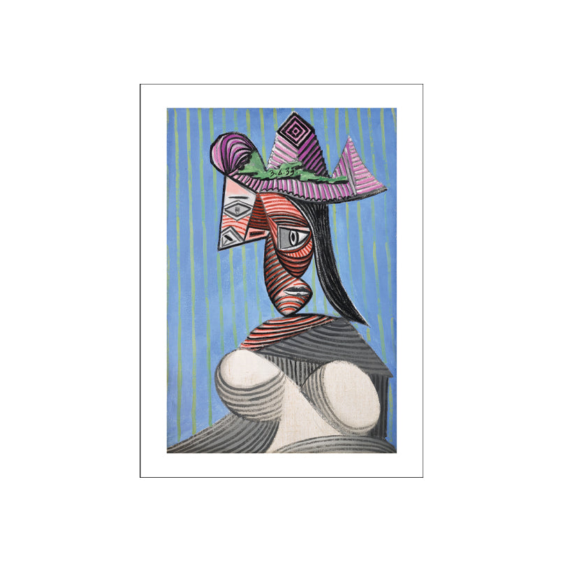 Picasso Femme au Chapeau Rayé  Postcard