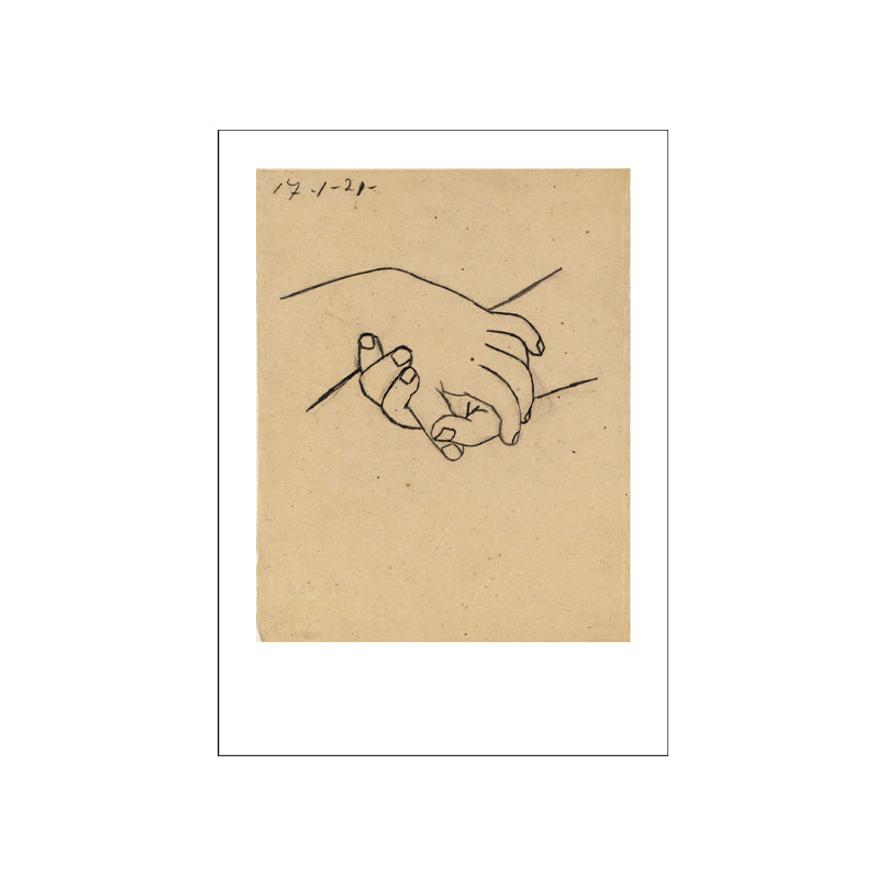 Picasso Deux Mains Croisées Postcard