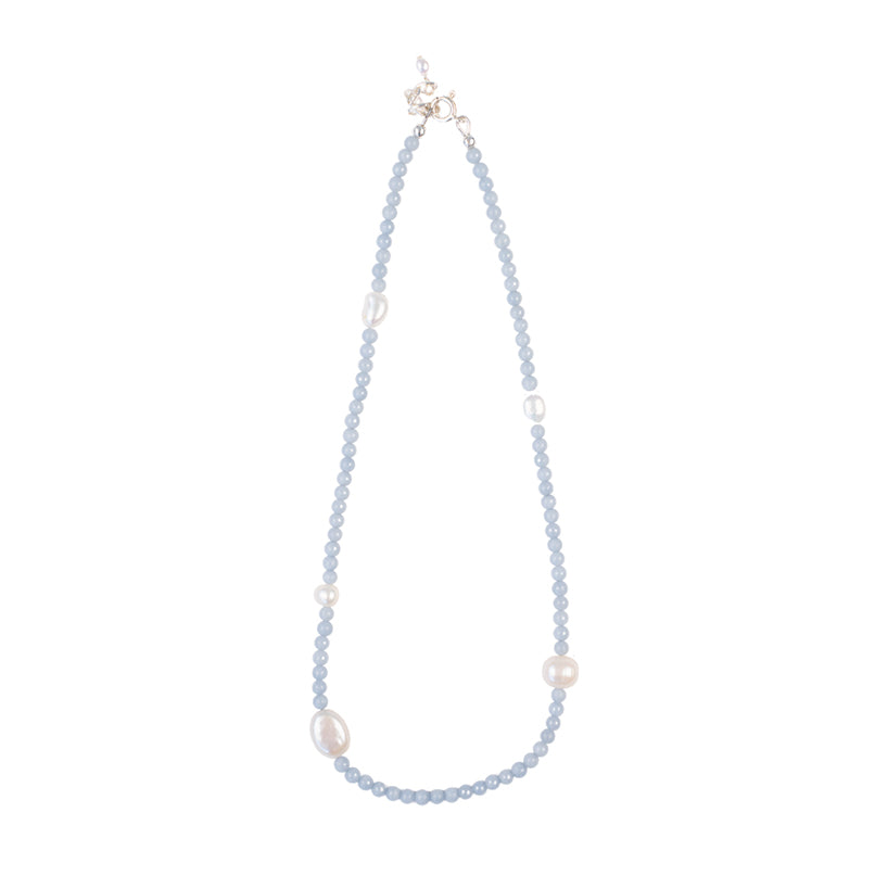Prairie Pansy Necklace - Pale Blue