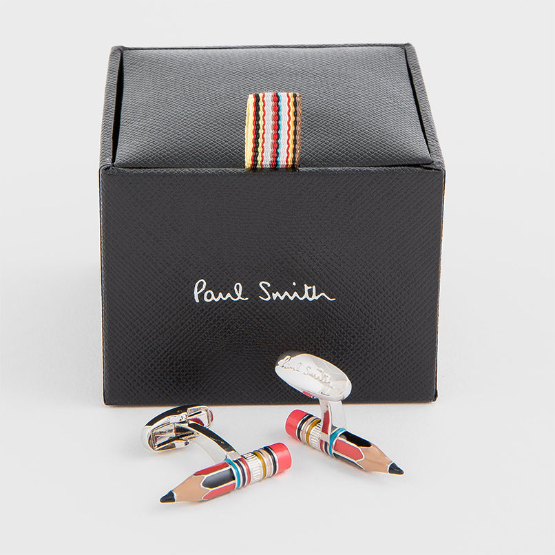 Paul Smith Cufflinks Red and Black Pencil