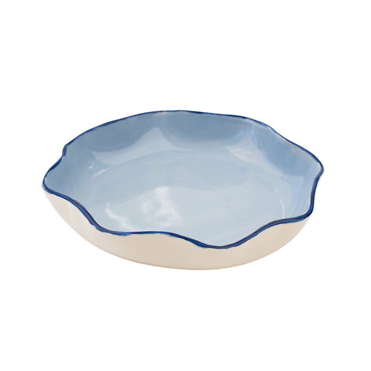 Formantics Ruffle Bowl Light Blue & Navy