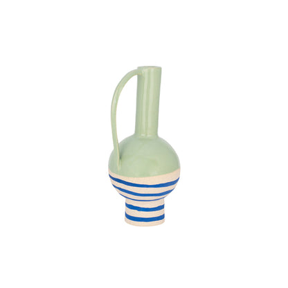 Formantics Bud Vase Sage & Blue Stripe