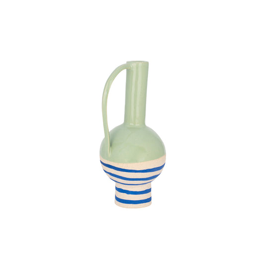 Formantics Bud Vase Sage & Blue Stripe