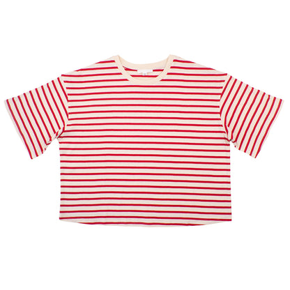 Sophie Store Boxy Striped T-shirt Red