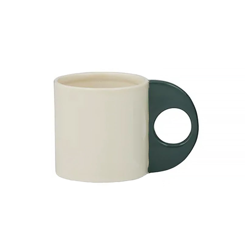 Orb Mug Cream with Ivy Handle