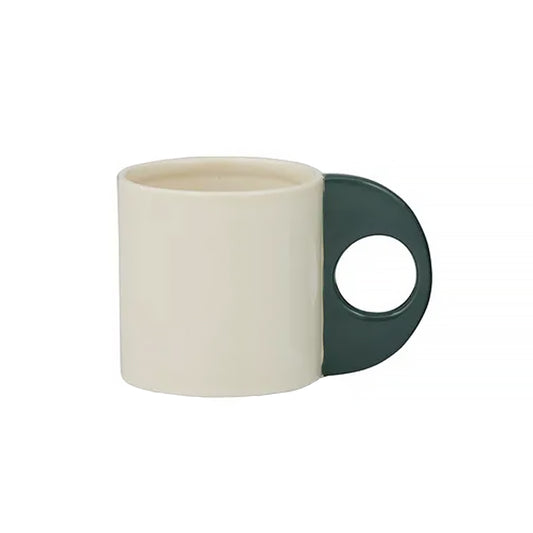 Orb Mug Cream with Ivy Handle