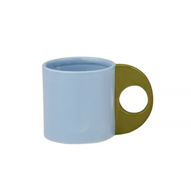 Orb Mug Sky with Clover Handle